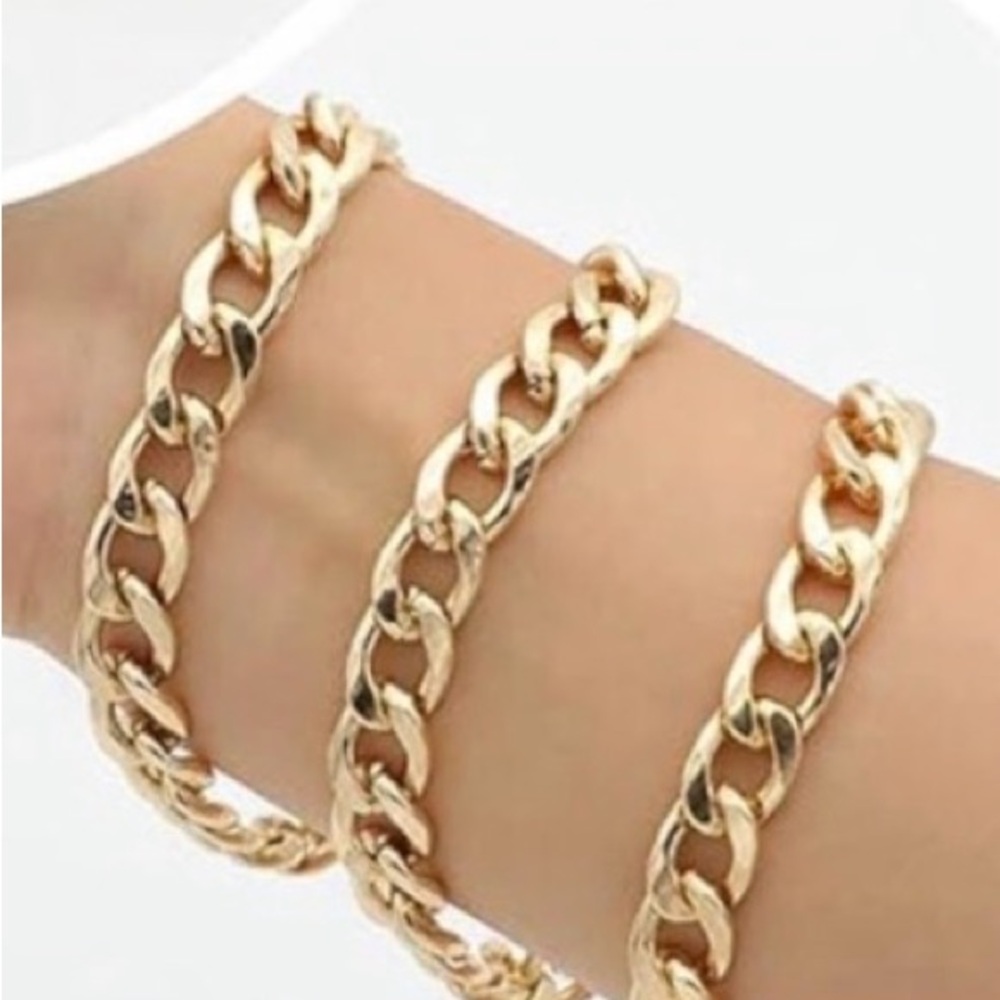 Gold Crossbody Purse Chain Strap Gold 28 “1/4” width - Picture 3 of 4